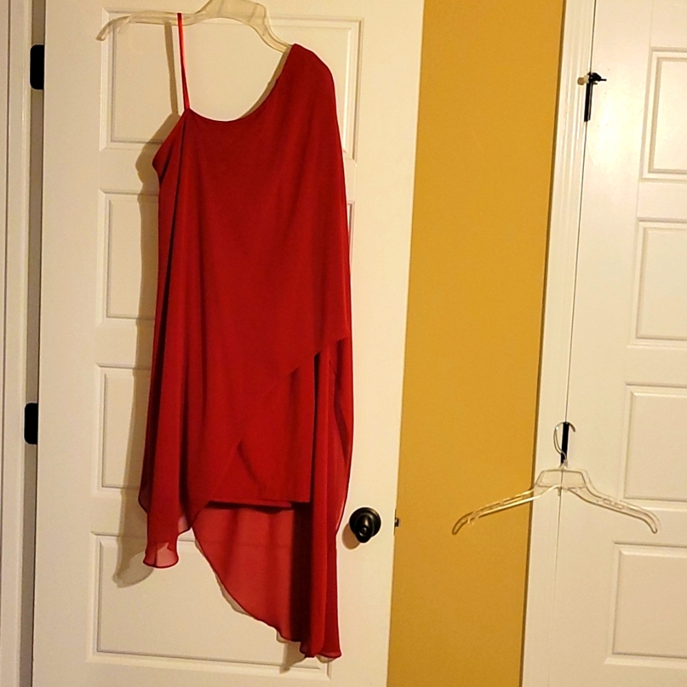 Adrianna Papell One sided Off shoulder dress